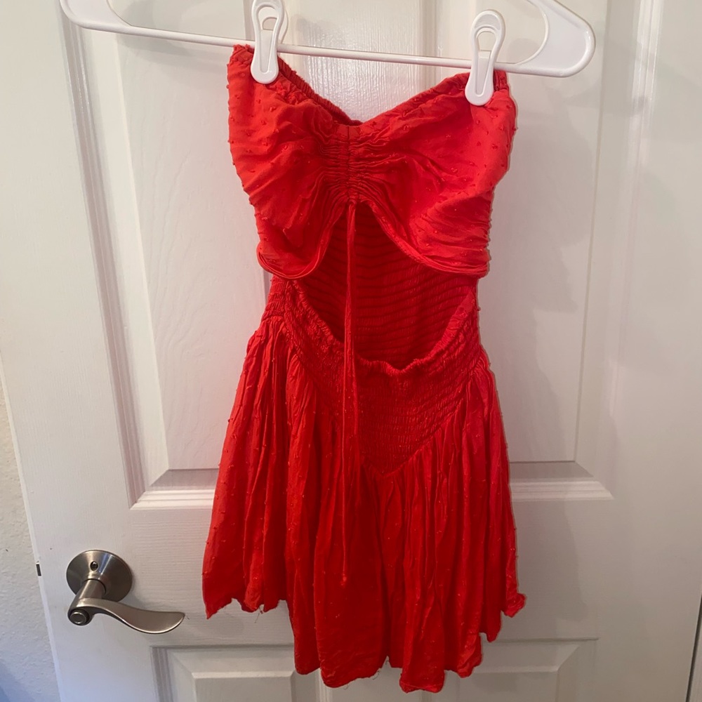 xs strapless red skylar and madison romper